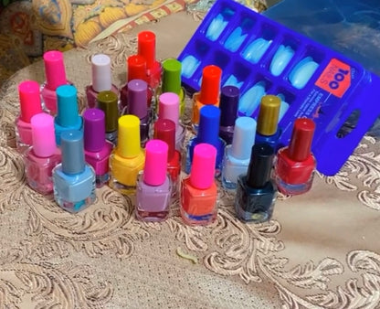 24 in 1 nails polish pack with nails pack gift